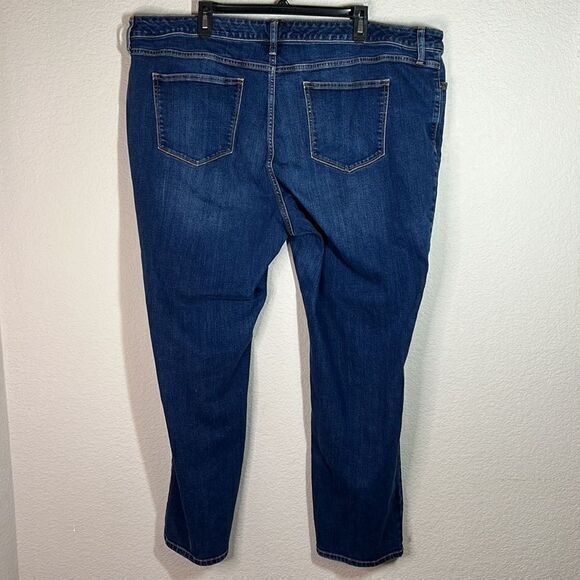 St. John's‎ Bay Blue Cotton Blend High Rise Straight Leg Jeans Women's Size 24W - Picture 6 of 9